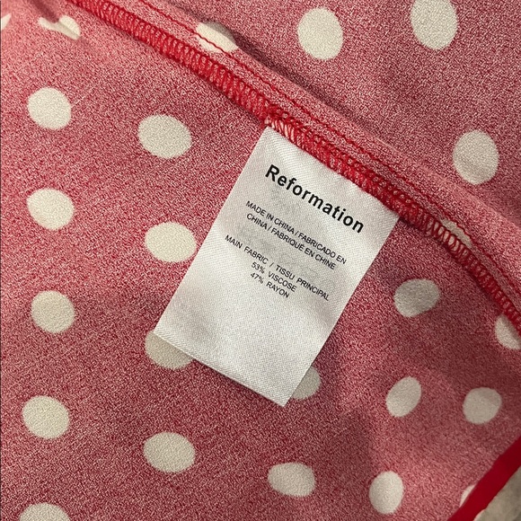 Reformation Red Polka Dot Zoe Skirt - Picture 3 of 5